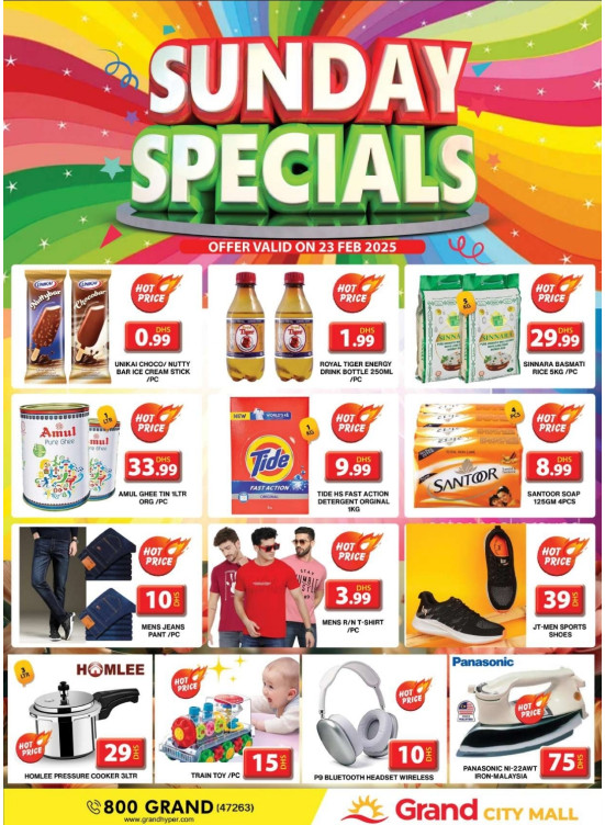 Sunday Specials - Grand City Mall