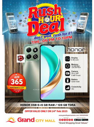 Rush Hour Deal - Grand City Mall