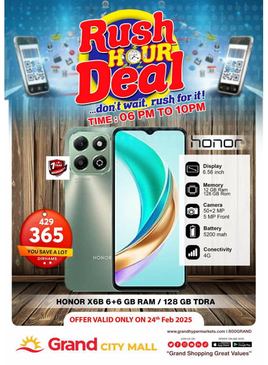Rush Hour Deal - Grand City Mall