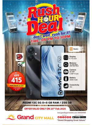 Rush Hour Deal - Grand City Mall
