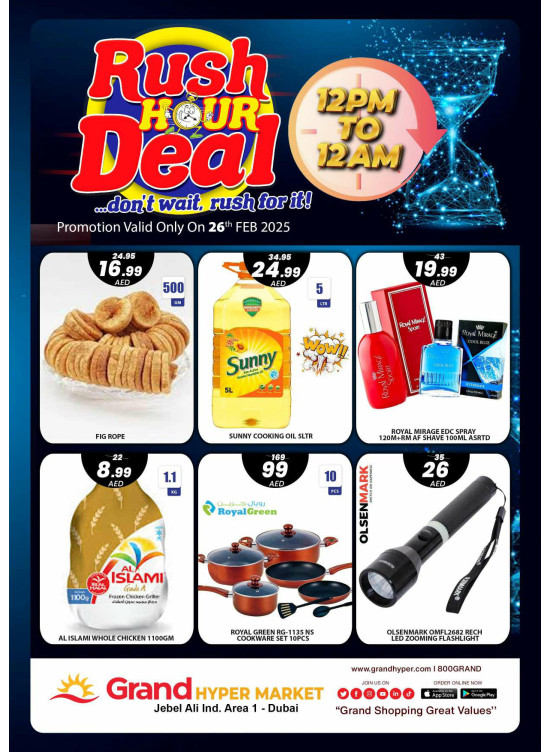 Rush Hour Deal - Grand Hypermarket Jebel Ali