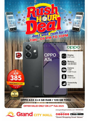 Rush Hour Deal - Grand City Mall