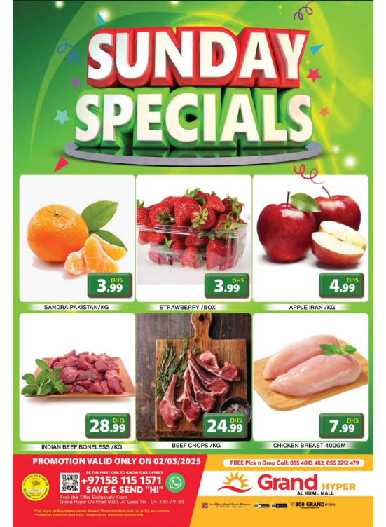Sunday Specials - Grand Hyper Al Khail Mall