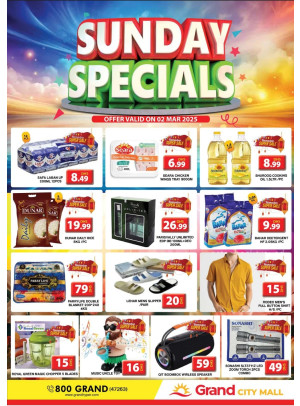 Sunday Specials - Grand City Mall