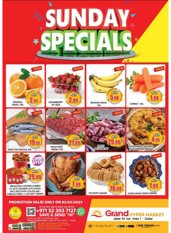Sunday Specials - Grand Hypermarket Jebel Ali