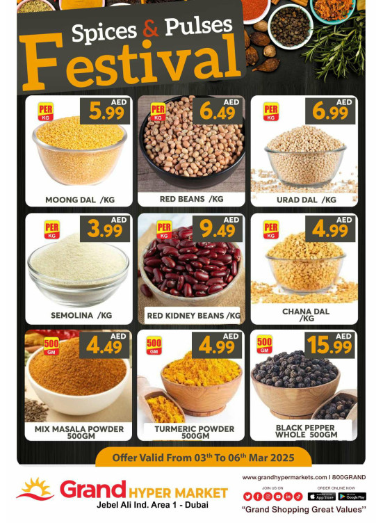 Spices & Pulses Festival - Grand Hypermarket Jebel Ali