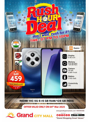 Rush Hour Deal - Grand City Mall