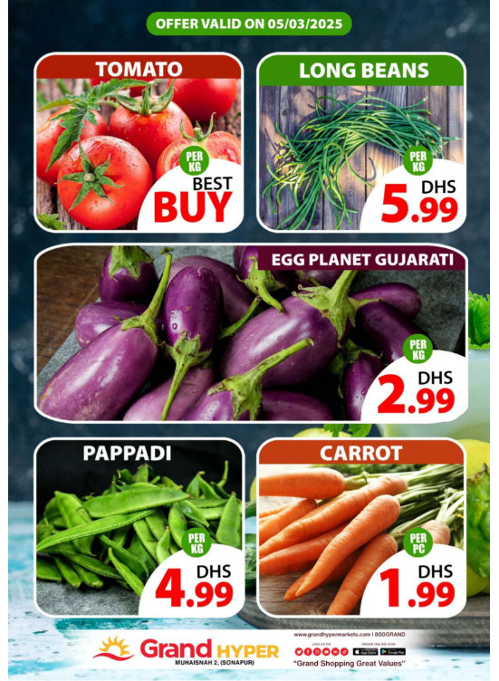 Veggie Wednesday - Grand Hyper Muhaisnah