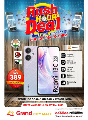 Rush Hour Deal - Grand City Mall