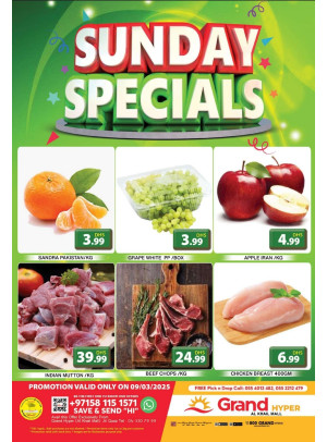 Sunday Specials - Grand Hyper Al Khail Mall