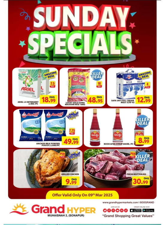 Sunday Specials - Grand Hyper Muhaisnah