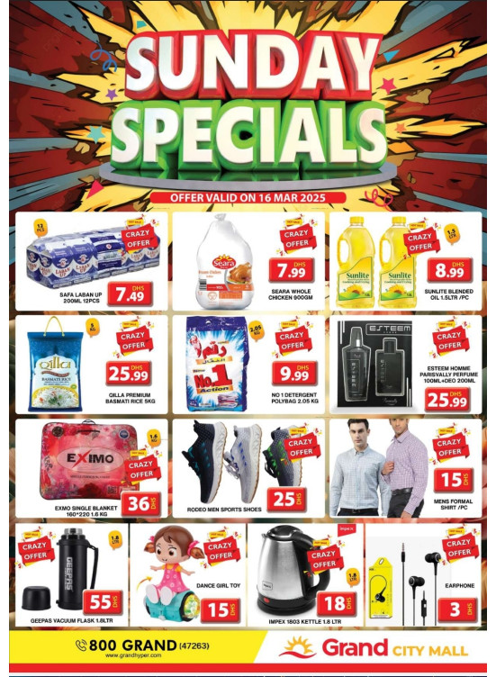 Sunday Specials - Grand City Mall