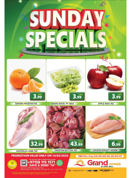 Sunday Specials - Grand Hyper Al Khail Mall