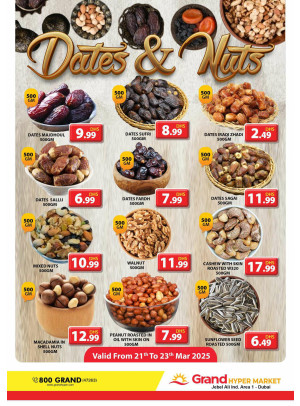 Dates & Nuts - Grand Hypermarket Jebel Ali