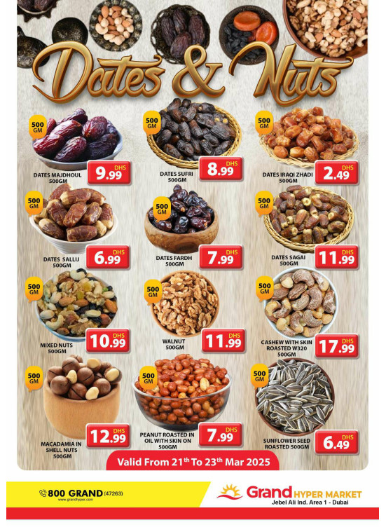 Dates & Nuts - Grand Hypermarket Jebel Ali