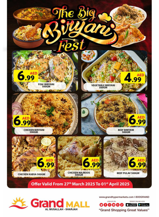 Big Biryani Fest - Grand Mall Sharjah