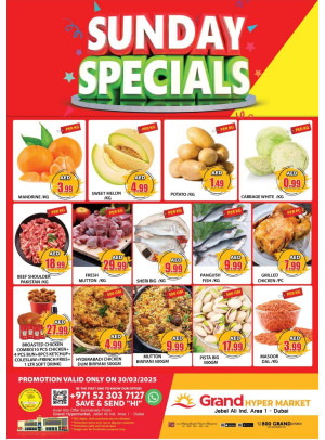 Sunday Specials - Grand Hypermarket Jebel Ali