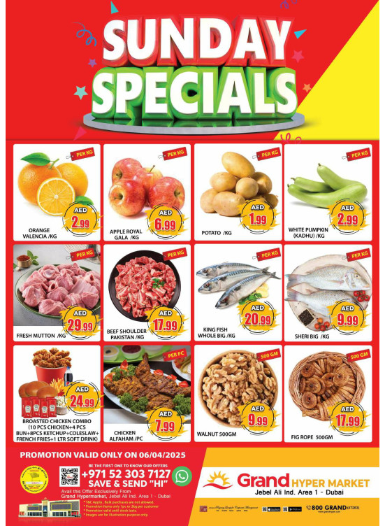 Sunday Specials - Grand Hypermarket Jebel Ali