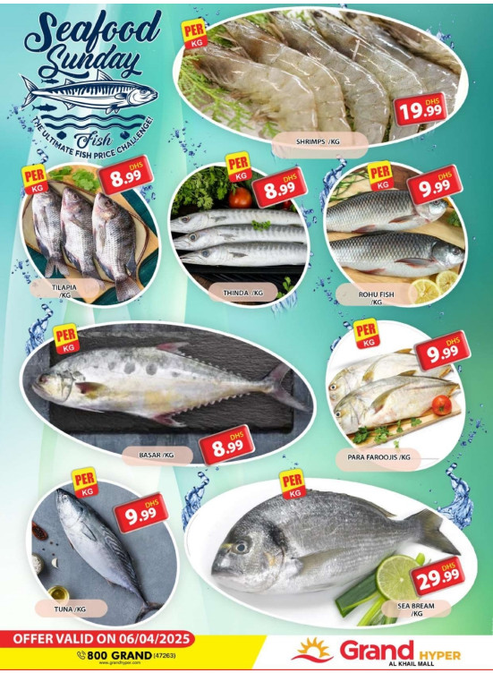 Seafood Sunday - Grand Hyper Al Khail Mall