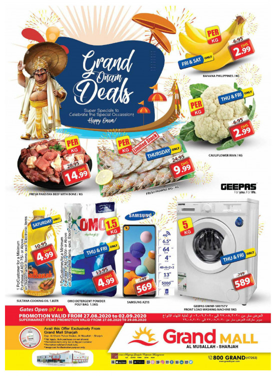 Grand Onam Deals - Grand Mall Sharjah