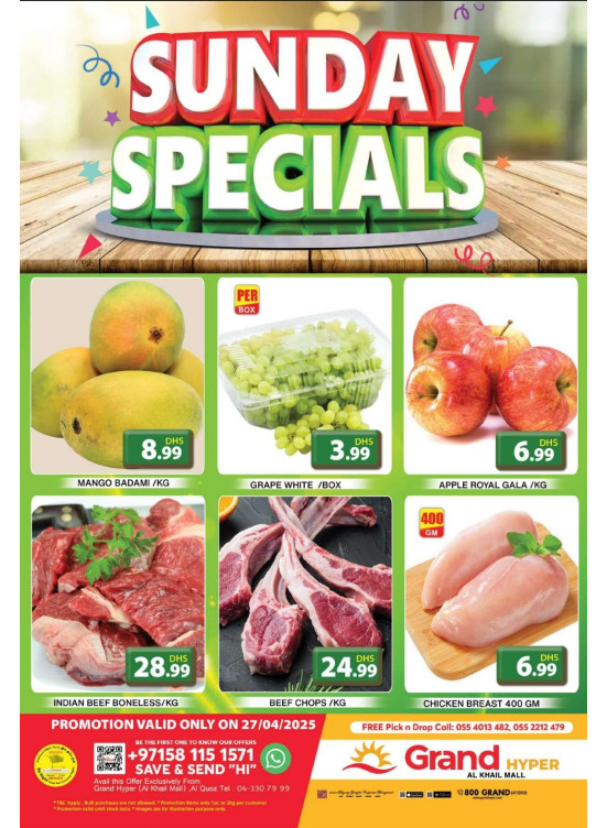 Sunday Specials - Grand Hyper Al Khail Mall