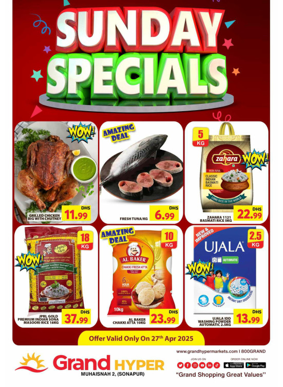 Sunday Specials - Grand Hyper Muhaisnah