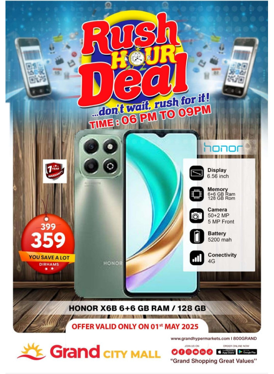 Rush Hour Deal - Grand City Mall