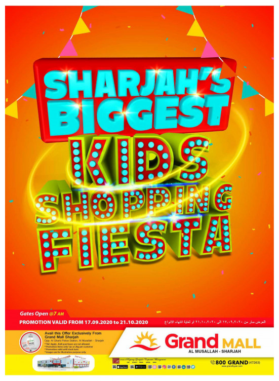 Biggest Kids Shopping Fiesta - Grand Mall Sharjah