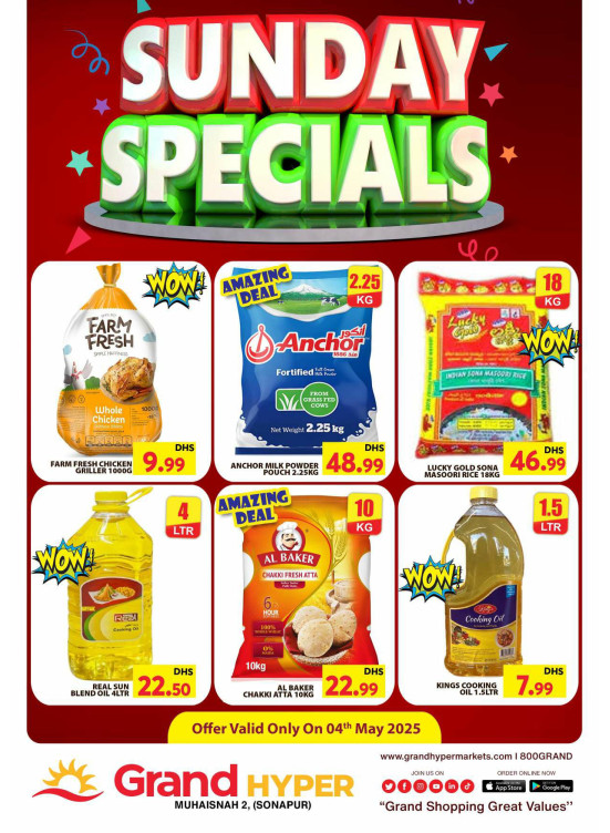 Sunday Specials - Grand Hyper Muhaisnah