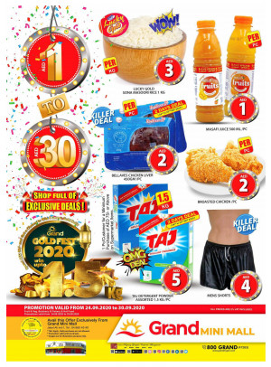 Gold Fest 2020, 1 To 30 AED - Grand Mini Mall