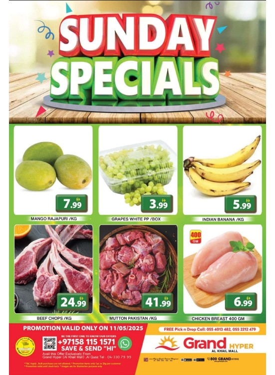 Sunday Specials - Grand Hyper Al Khail Mall