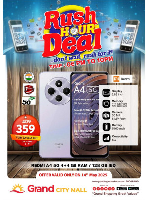 Rush Hour Deal - Grand City Mall