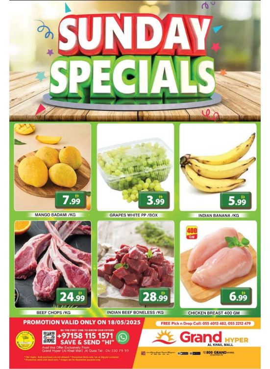 Sunday Specials - Grand Hyper Al Khail Mall