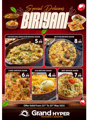 Biriyani Deals - Grand Hyper Muhaisnah
