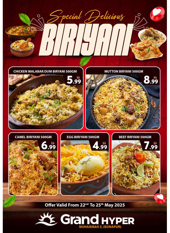 Biriyani Deals - Grand Hyper Muhaisnah