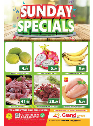 Sunday Specials - Grand Hyper Al Khail Mall
