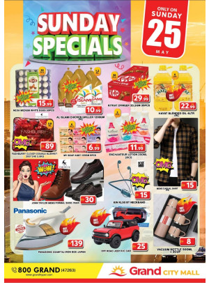 Sunday Specials - Grand City Mall
