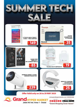 Summer Tech Sale - Grand Hypermarket Jebel Ali
