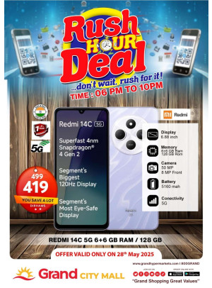 Rush Hour Deal - Grand City Mall