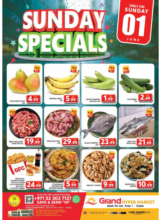 Sunday Specials - Grand Hypermarket Jebel Ali