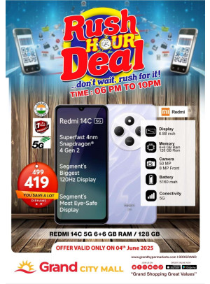 Rush Hour Deal - Grand City Mall