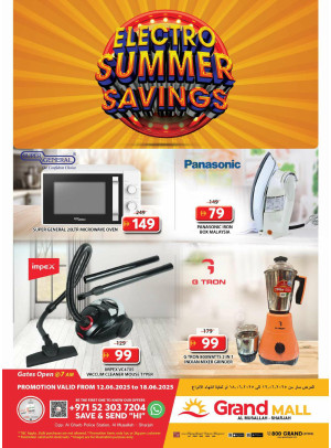 Electro Summer Savings - Grand Mall Sharjah