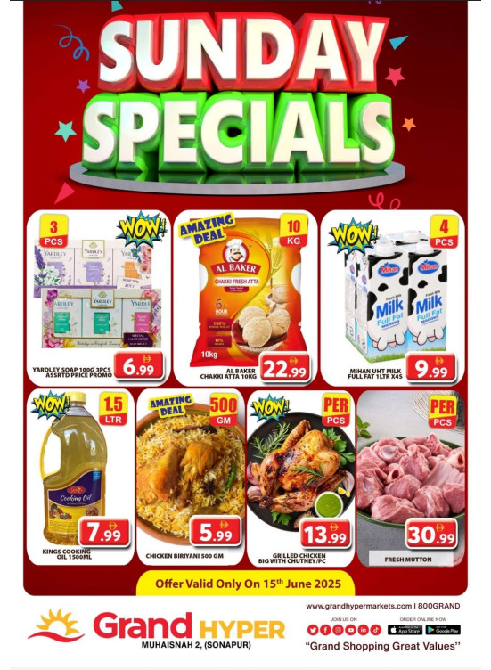 Sunday Specials - Grand Hyper Muhaisnah