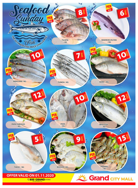 Seafood Sunday - Grand City Mall Dubai