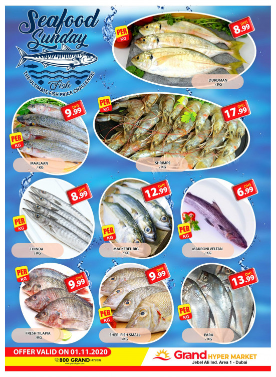 Sunday Seafood - Grand Hypermarket Jebel Ali