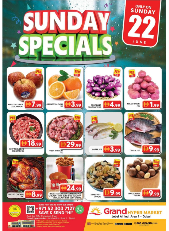Sunday Specials - Grand Hypermarket Jebel Ali