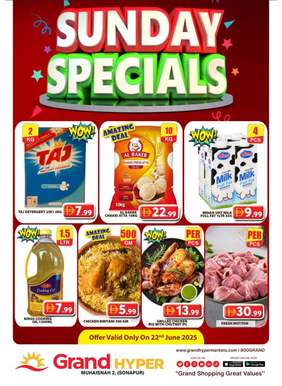 Sunday Specials - Grand Hyper Muhaisnah