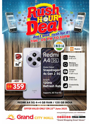 Rush Hour Deal - Grand City Mall
