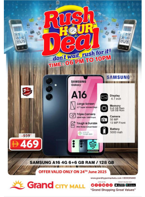 Rush Hour Deal - Grand City Mall