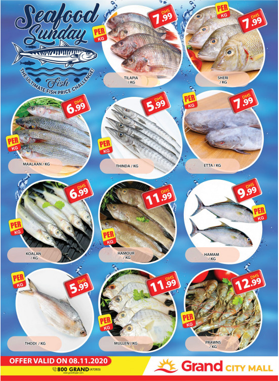 Seafood Sunday - Grand City Mall Dubai